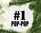 Number One #1 Pop-Pop - Circle Ornament