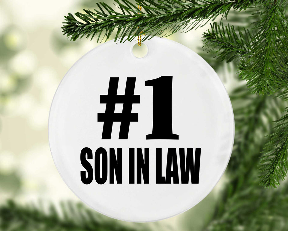 Number One #1 Son In Law - Circle Ornament