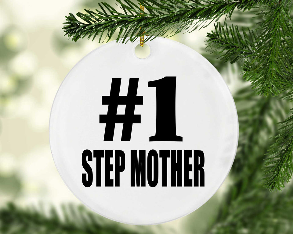 Number One #1 Step Mother - Circle Ornament