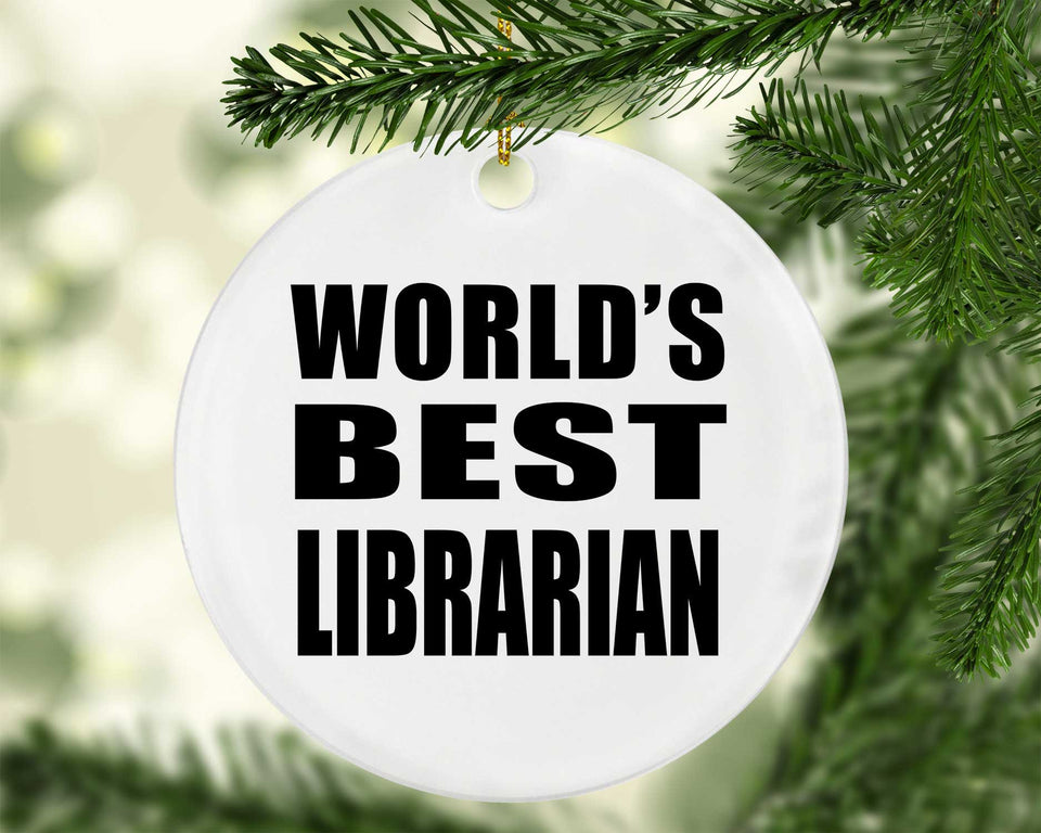 World's Best Librarian - Circle Ornament