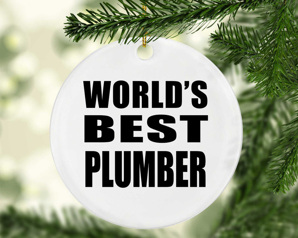 World's Best Plumber - Circle Ornament