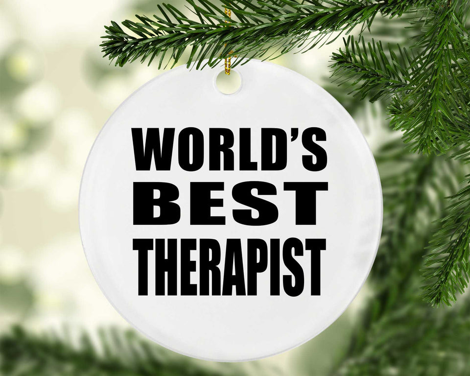 World's Best Therapist - Circle Ornament