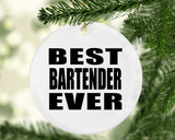 Best Bartender Ever - Circle Ornament