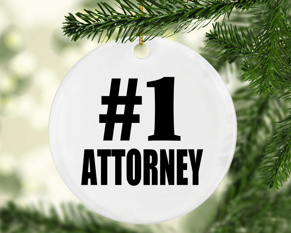 Number One #1 Attorney - Circle Ornament