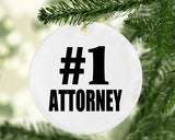 Number One #1 Attorney - Circle Ornament