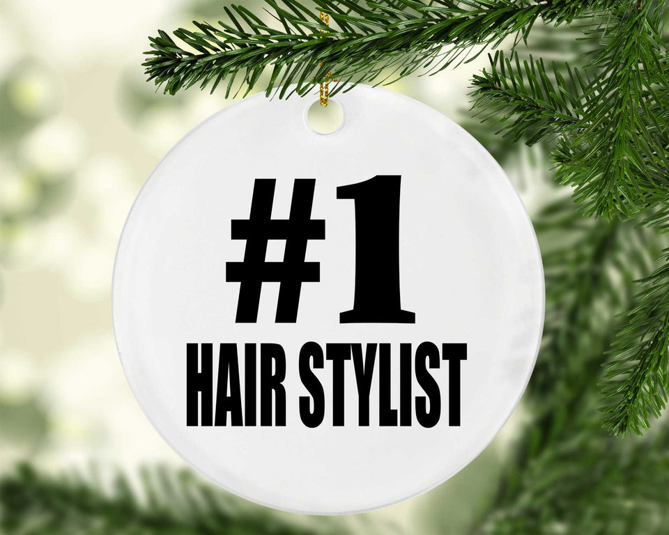 Number One #1 Hair Stylist - Circle Ornament