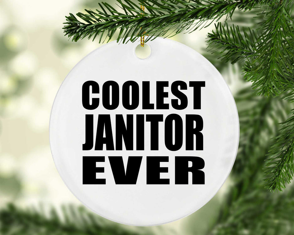 Coolest Janitor Ever - Circle Ornament