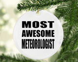 Most Awesome Meteorologist - Circle Ornament