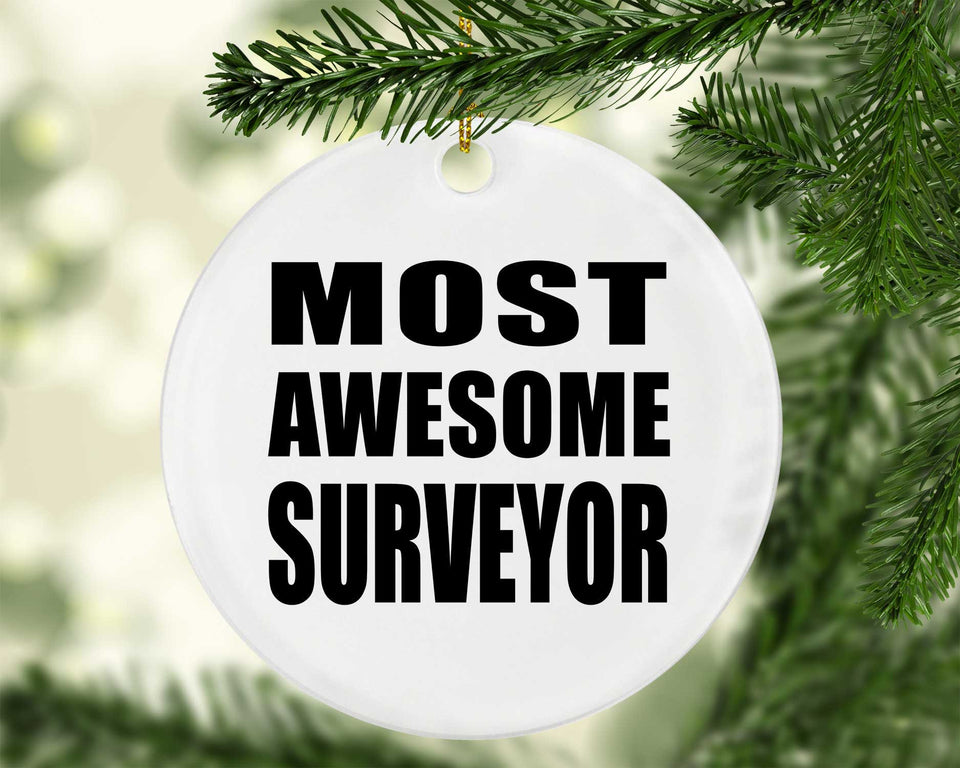 Most Awesome Surveyor - Circle Ornament