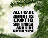 All I Care About Is Exotic Shorthair Cat - Circle Ornament
