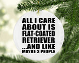 All I Care About Is Flat-Coated Retriever - Circle Ornament