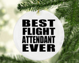 Best Flight Attendant Ever - Circle Ornament