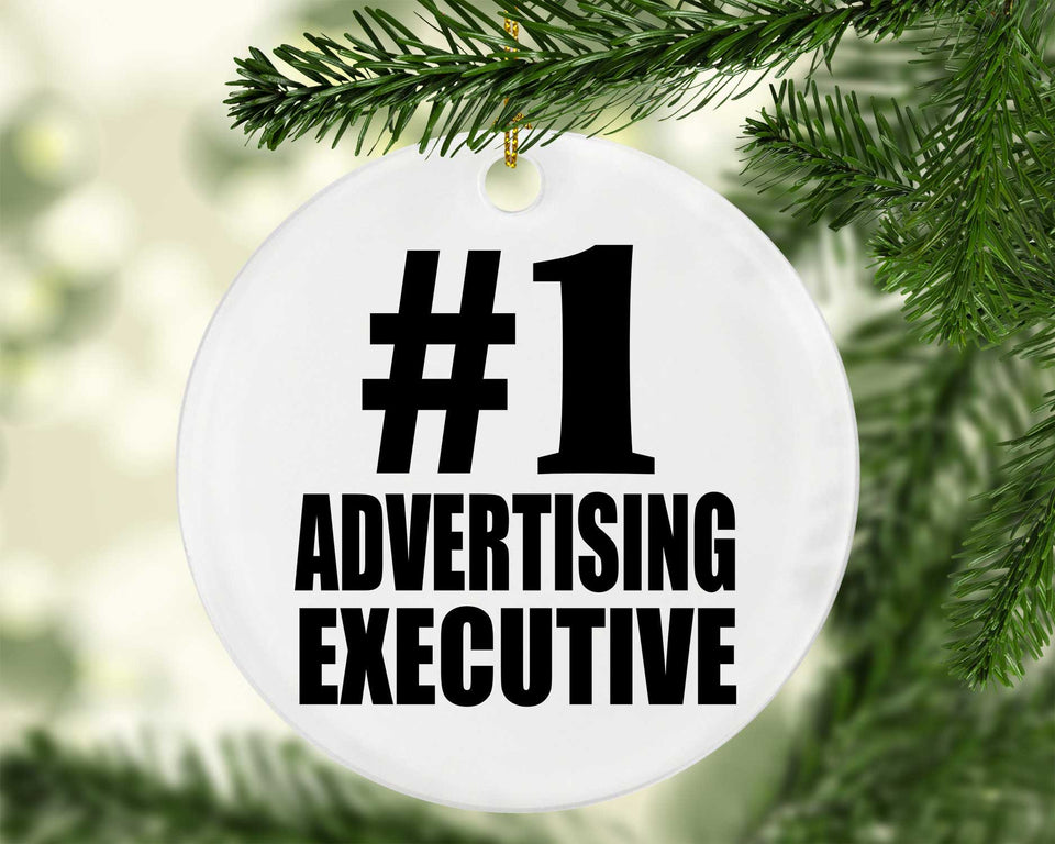 Number One #1 Advertising Executive - Circle Ornament