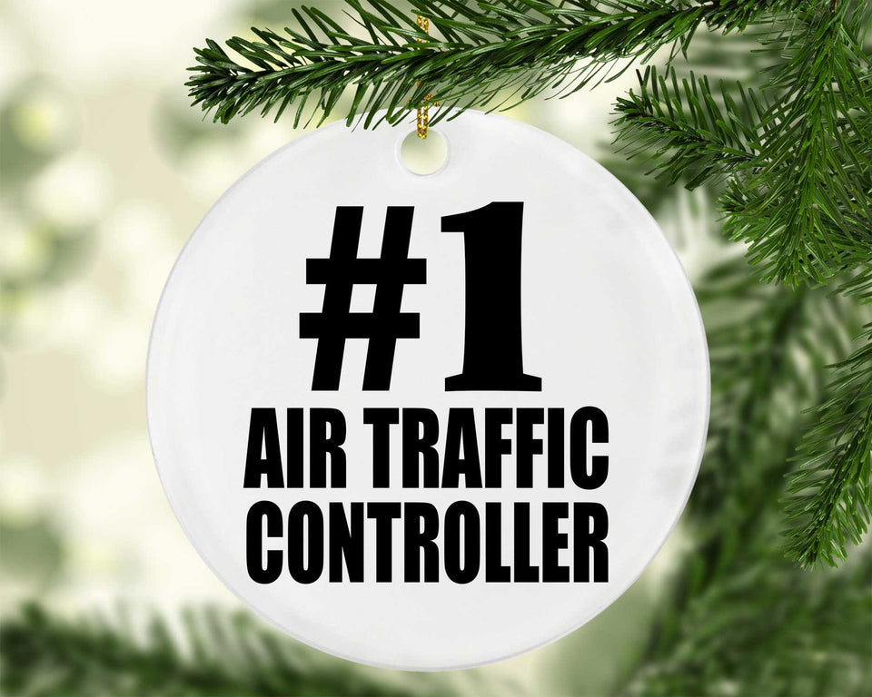 Number One #1 Air Traffic Controller - Circle Ornament
