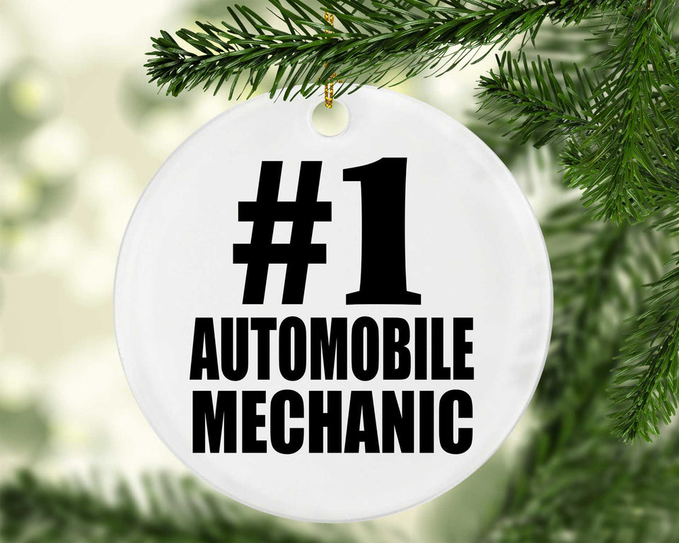 Number One #1 Automobile Mechanic - Circle Ornament