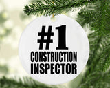 Number One #1 Construction Inspector - Circle Ornament