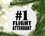 Number One #1 Flight Attendant - Circle Ornament