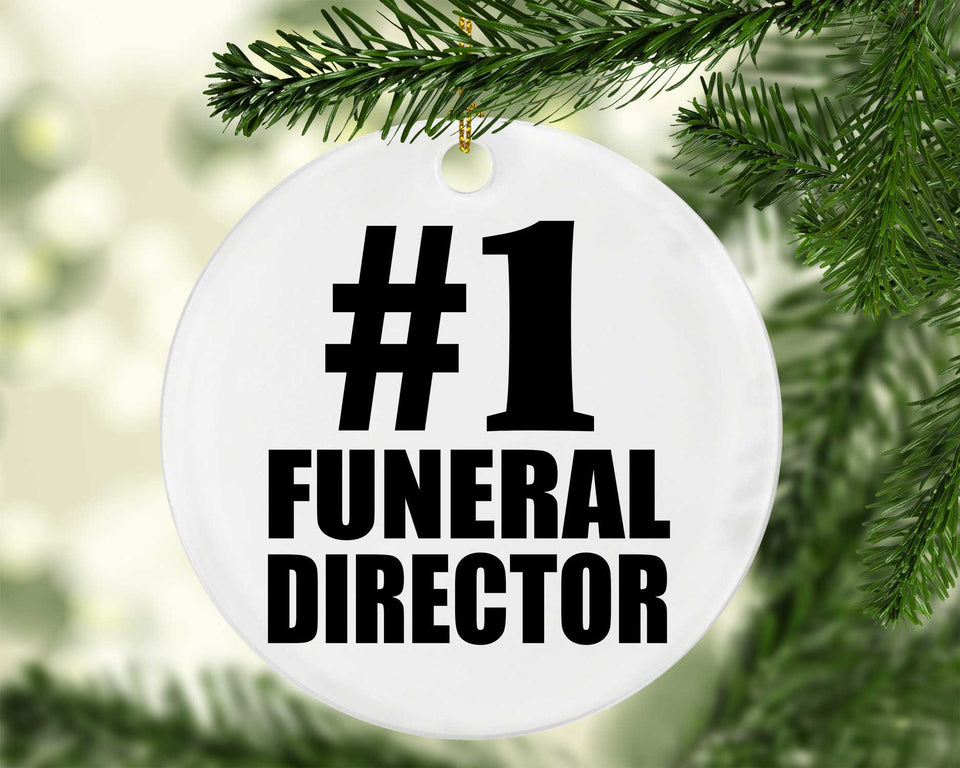 Number One #1 Funeral Director - Circle Ornament