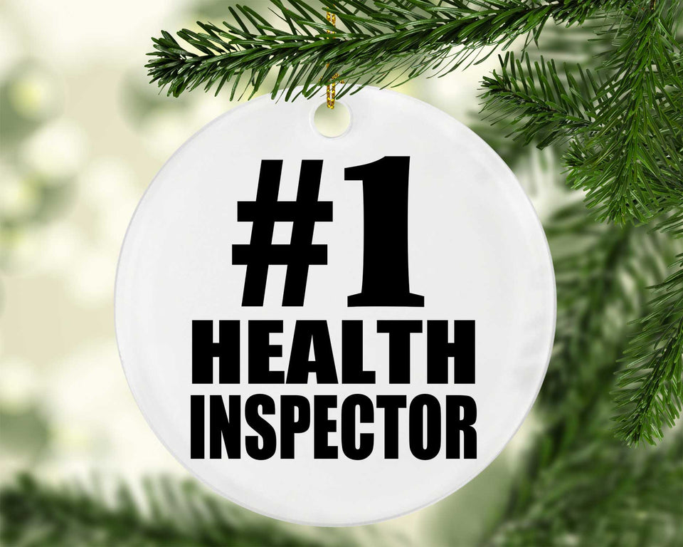 Number One #1 Health Inspector - Circle Ornament