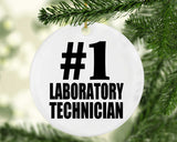 Number One #1 Laboratory Technician - Circle Ornament