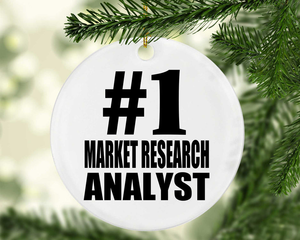 Number One #1 Market Research Analyst - Circle Ornament