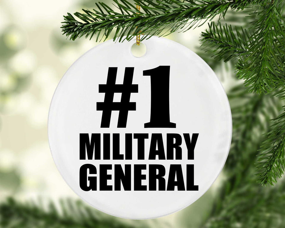 Number One #1 Military General - Circle Ornament