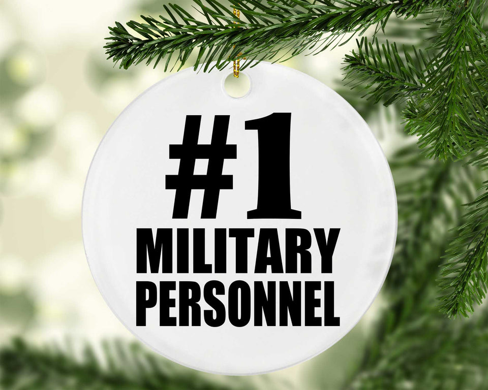 Number One #1 Military Personnel - Circle Ornament