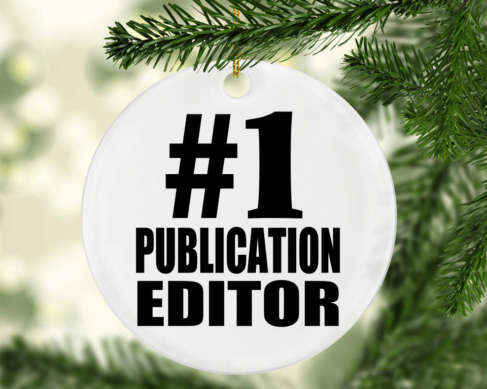 Number One #1 Publication Editor - Circle Ornament