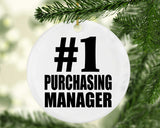 Number One #1 Purchasing Manager - Circle Ornament