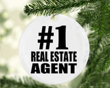 Number One #1 Real Estate Agent - Circle Ornament