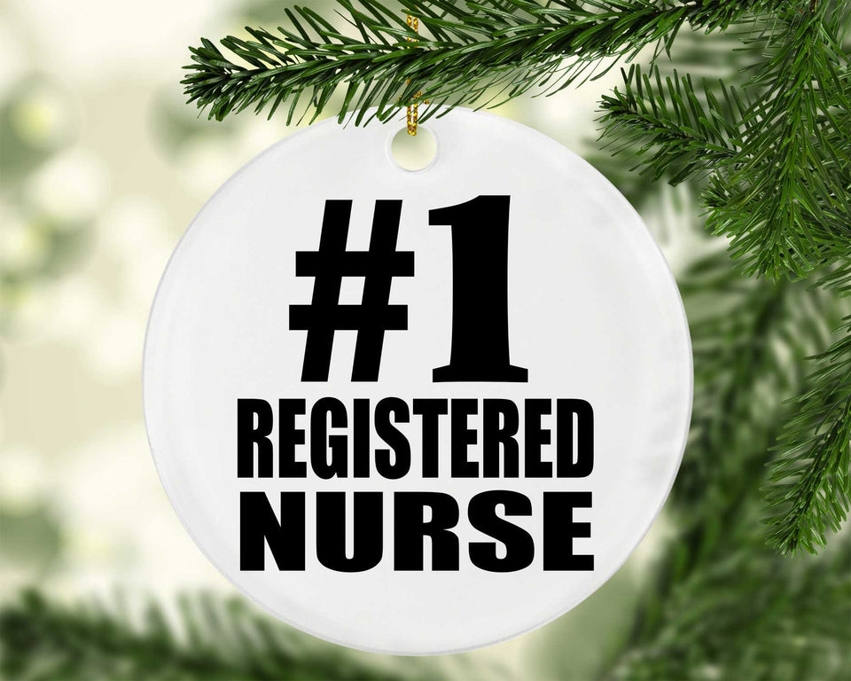 Number One #1 Registered Nurse - Circle Ornament