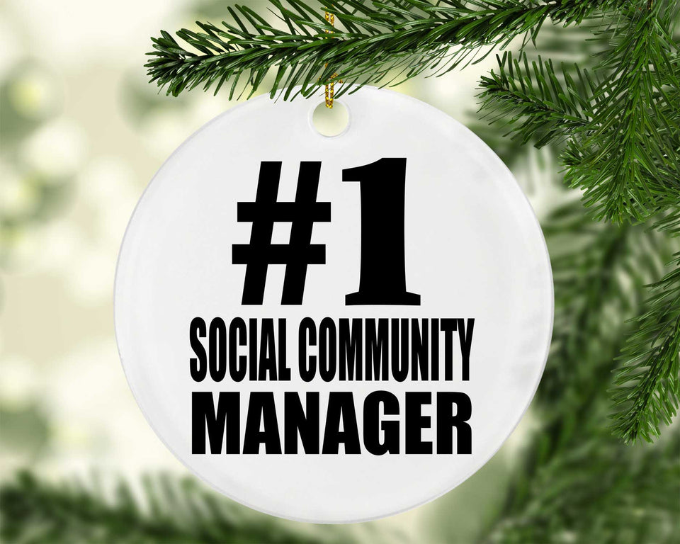 Number One #1 Social Community Manager - Circle Ornament