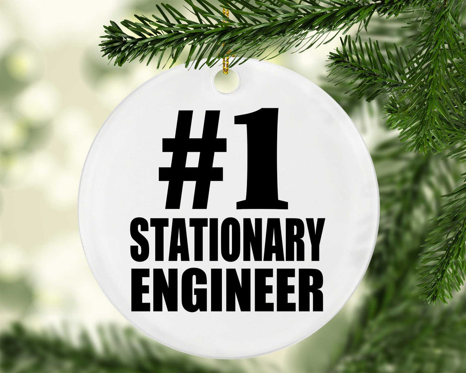 Number One #1 Stationary Engineer - Circle Ornament