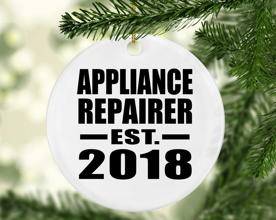 Appliance Repairer Established EST. 2018 - Circle Ornament