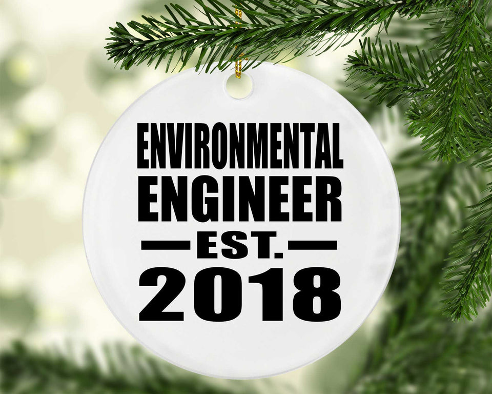 Environmental Engineer Established EST. 2018 - Circle Ornament