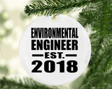 Environmental Engineer Established EST. 2018 - Circle Ornament