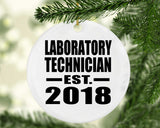 Laboratory Technician Established EST. 2018 - Circle Ornament