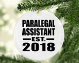 Paralegal Assistant Established EST. 2018 - Circle Ornament