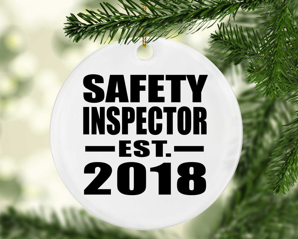 Safety Inspector Established EST. 2018 - Circle Ornament