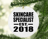 Skincare Specialist Established EST. 2018 - Circle Ornament