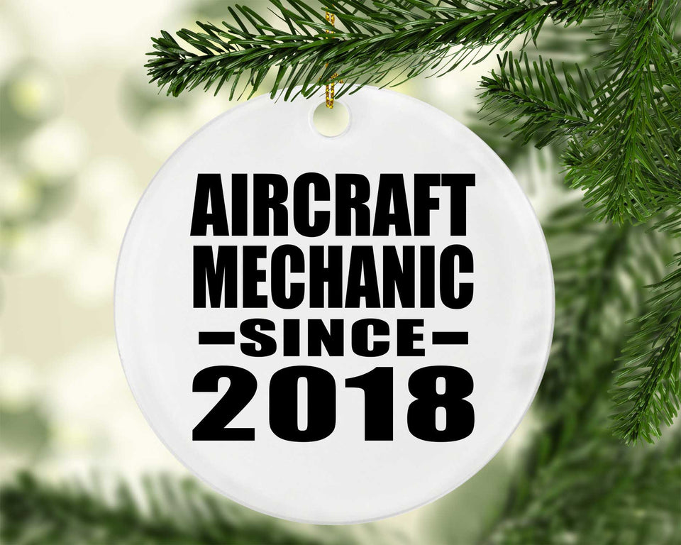 Aircraft Mechanic Since 2018 - Circle Ornament