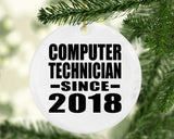 Computer Technician Since 2018 - Circle Ornament