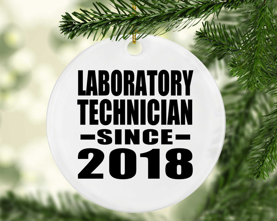Laboratory Technician Since 2018 - Circle Ornament