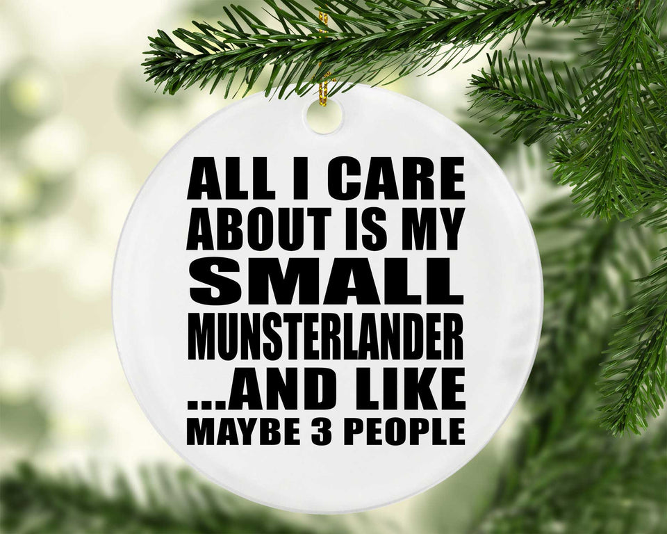 All I Care About Is My Small Munsterlander - Circle Ornament