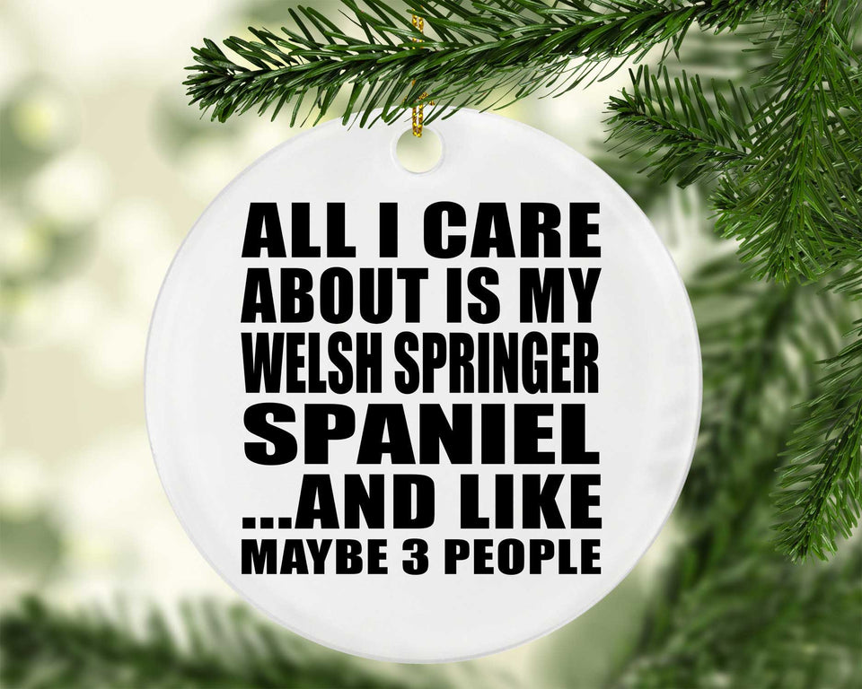 All I Care About Is My Welsh Springer Spaniel - Circle Ornament