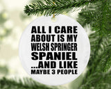 All I Care About Is My Welsh Springer Spaniel - Circle Ornament
