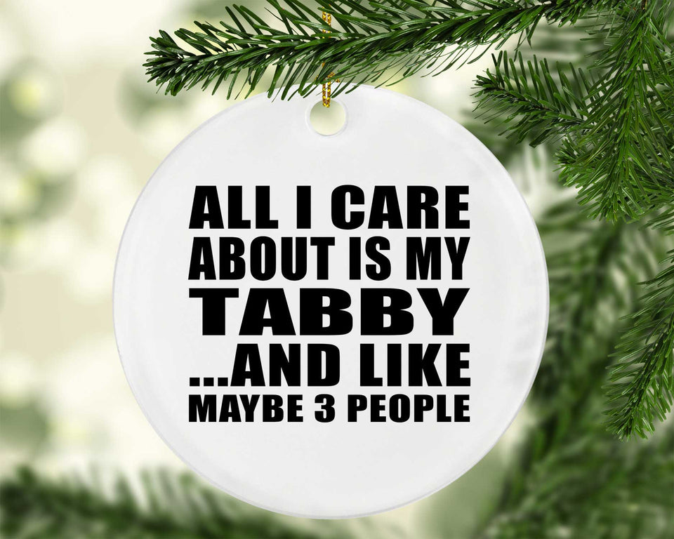 All I Care About Is My Tabby - Circle Ornament