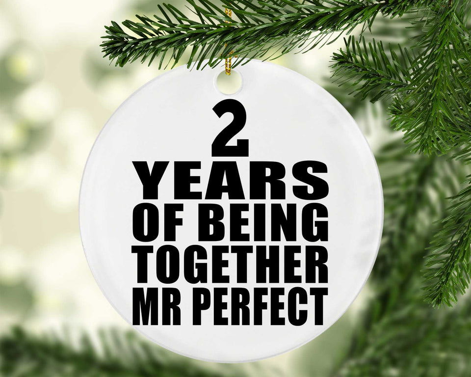 2nd Anniversary 2 Years Of Being Mr Perfect - Circle Ornament