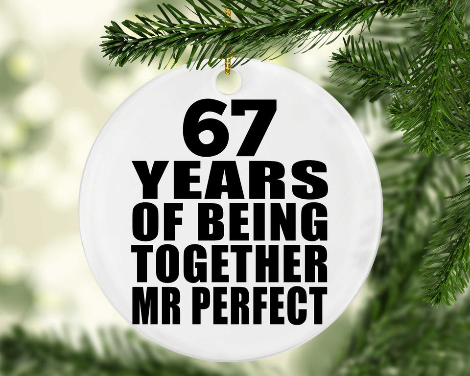 67th Anniversary 67 Years Of Being Mr Perfect - Circle Ornament