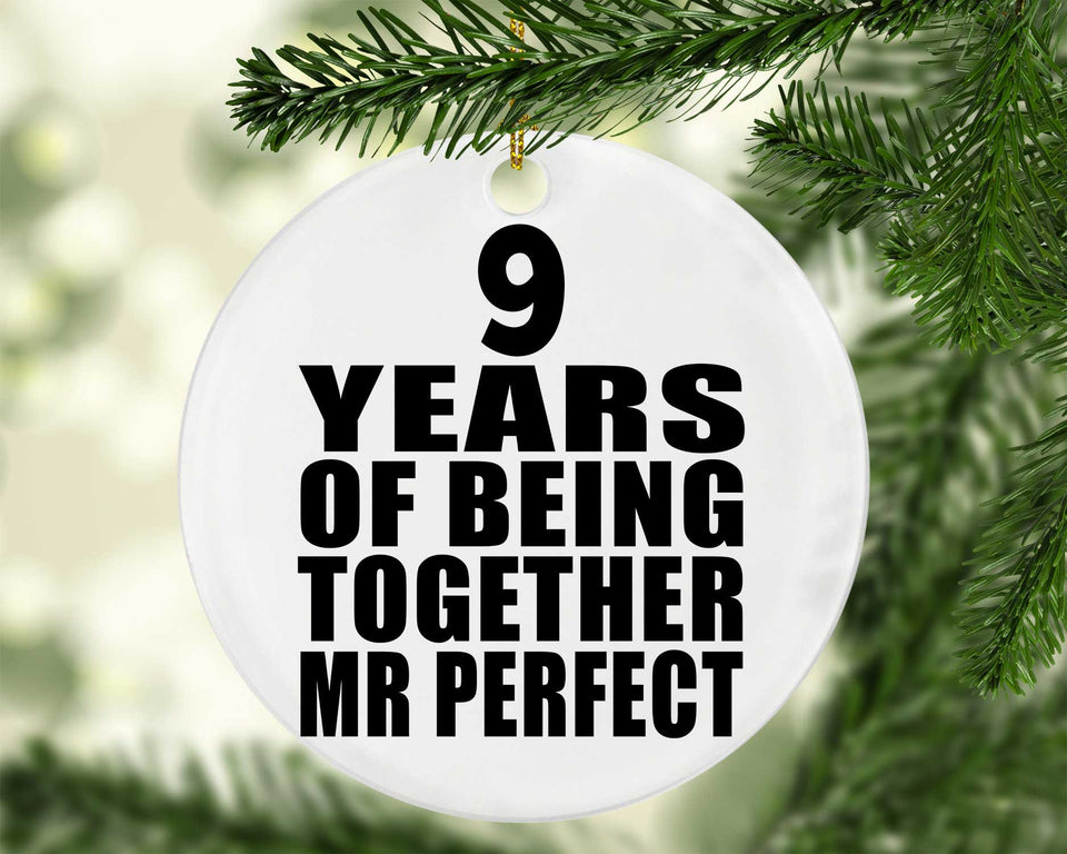 9th Anniversary 9 Years Of Being Mr Perfect - Circle Ornament